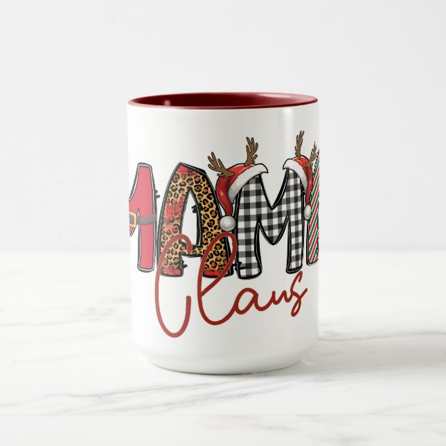 Caneca Natal da Mama Claus Typografia (Centro)