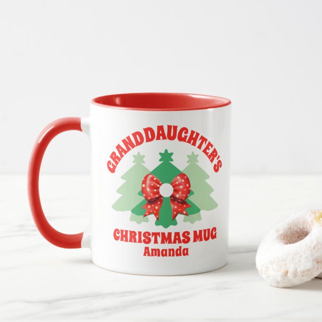Caneca Natal da neta personalizada (Com Donut)