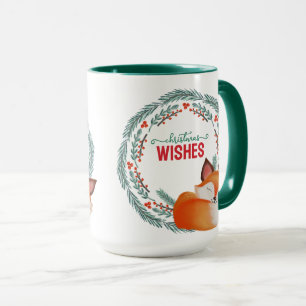 Caneca Natal da Raposa Adormecida Fofa