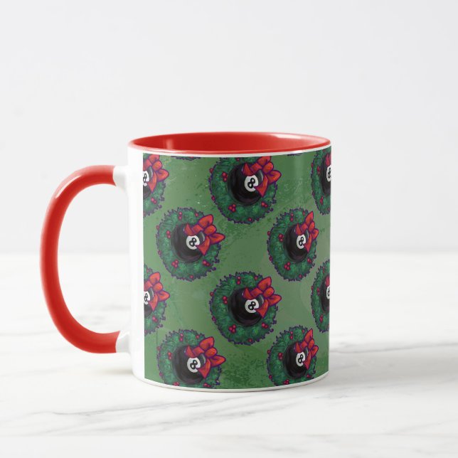 Caneca Natal de Bola 8 (Esquerda)