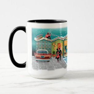 Caneca Natal de decoração de meios séculos