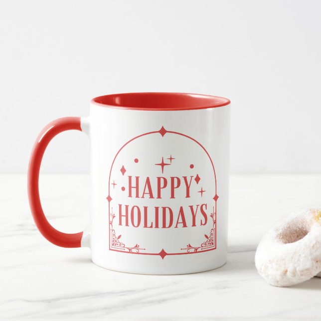 Caneca natal de festa de tarô moderno (Com Donut)