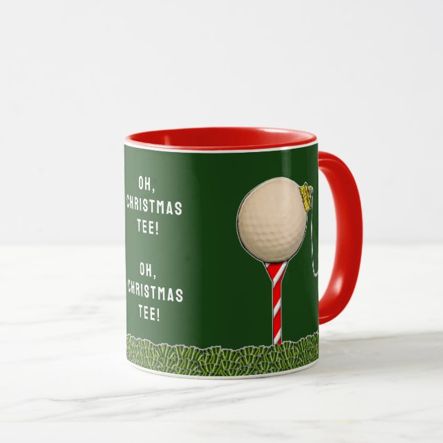 Caneca Natal de Golfe (Frente Esquerda)