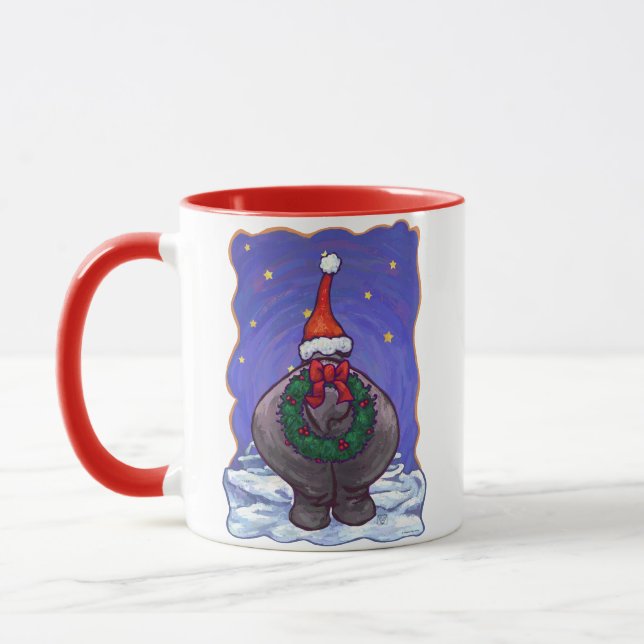 Caneca Natal de Hippopotamus (Esquerda)