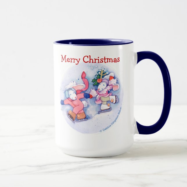 Caneca Natal de patinação (Direita)