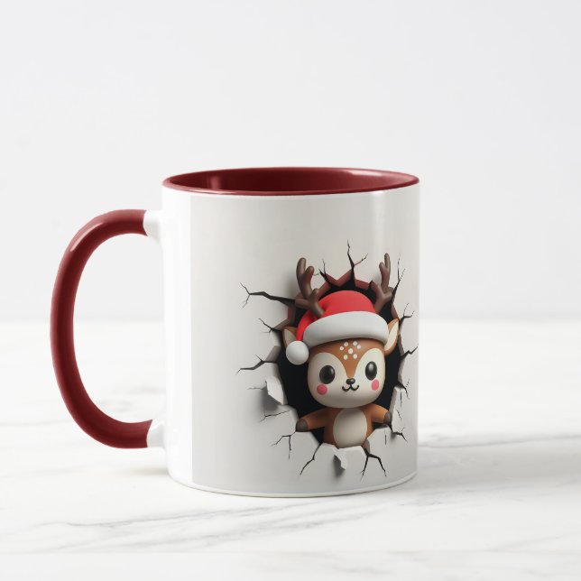 Caneca Natal de Rena (Esquerda)