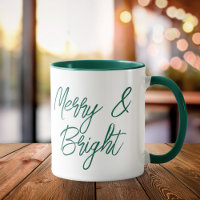 Natal de Script Verde Brilhante e feliz