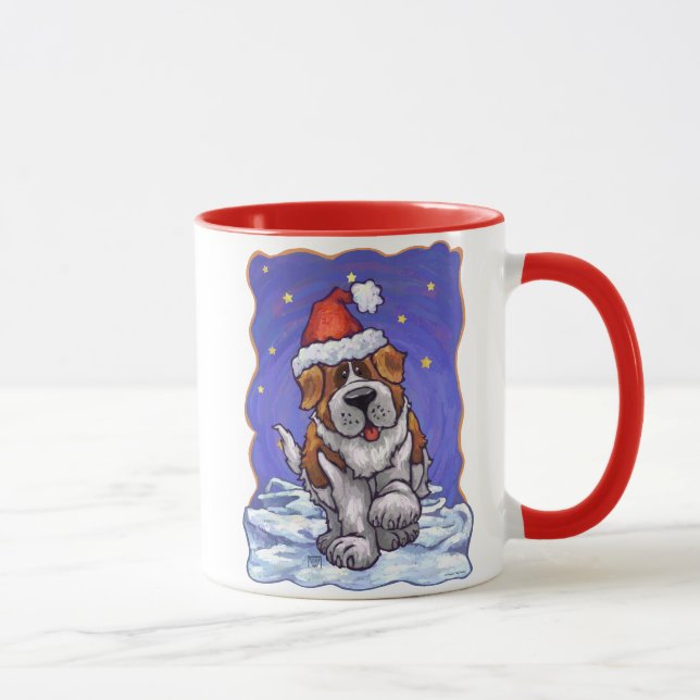 Caneca Natal de St Bernard (Direita)