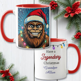 Caneca Natal Divertido Bigfoot Personalizado