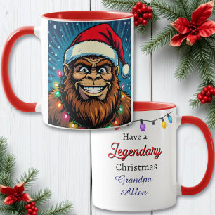 Caneca Natal Divertido Bigfoot Personalizado