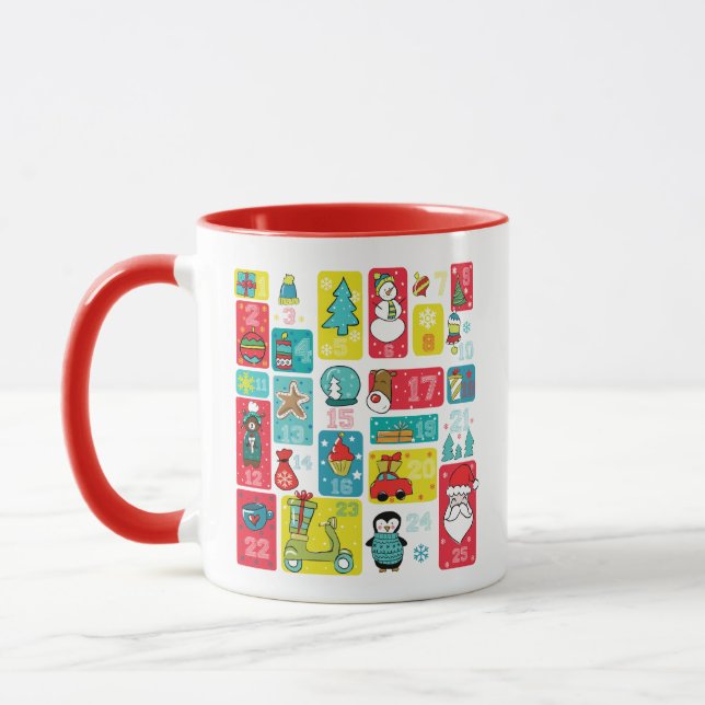 Caneca Natal do Calendário Avançado (Esquerda)