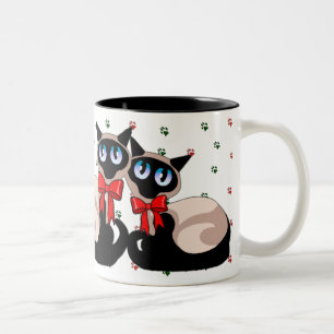 Caneca - Natal do gato Siamese