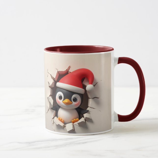 Caneca Natal do Pinguim (Direita)