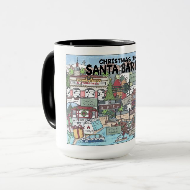 Caneca Natal em Papais noeis Barbara Mug (Frente Esquerda)