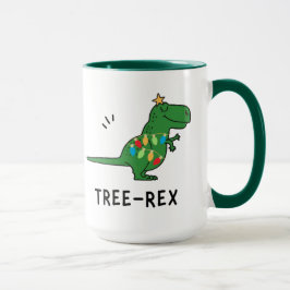 Caneca Natal Engraçado da Árvore Rex