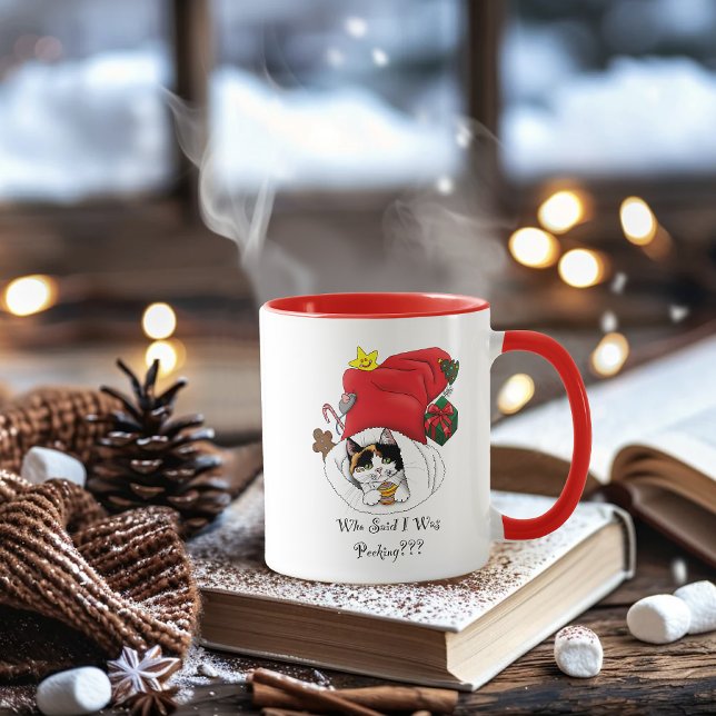 Caneca Natal estocando o doce Calico Kitten (Criador carregado)