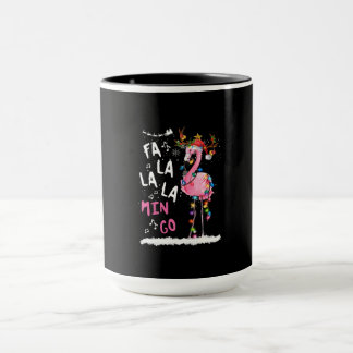 Caneca Natal - Fa-La-La-Mingo Flamingo Com Natal