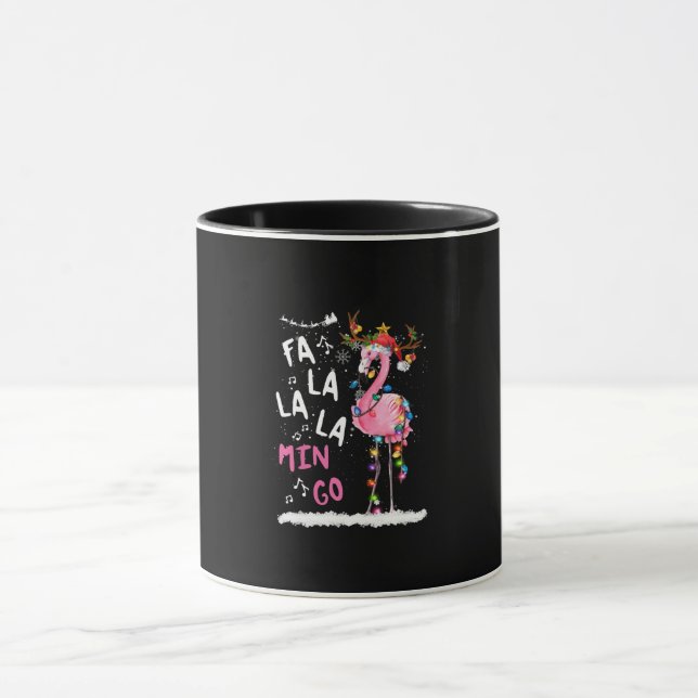 Caneca Natal - Fa-La-La-Mingo Flamingo Com Natal (Centro)