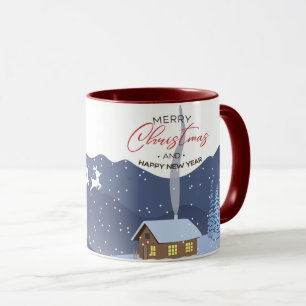 Caneca Natal FELIZ ANO NOVO Oferta de Papais noeis