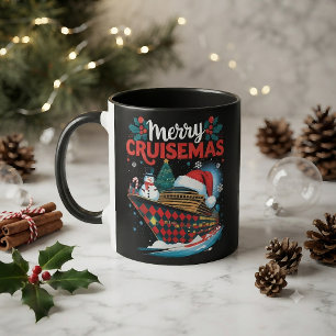 Caneca Natal Feliz de Cruzeiros Família Divertida