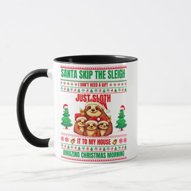 Caneca Natal Feliz Natal Para A Lama Do Presente (Esquerda)