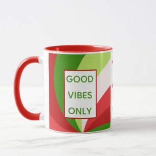 Caneca Natal Férias Boas Víblias Apenas Vermelho Verde Br