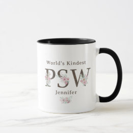 Caneca Natal Floral PSW Mais Gentil do Mundo