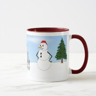 Caneca Natal inglês velho do Sheepdog