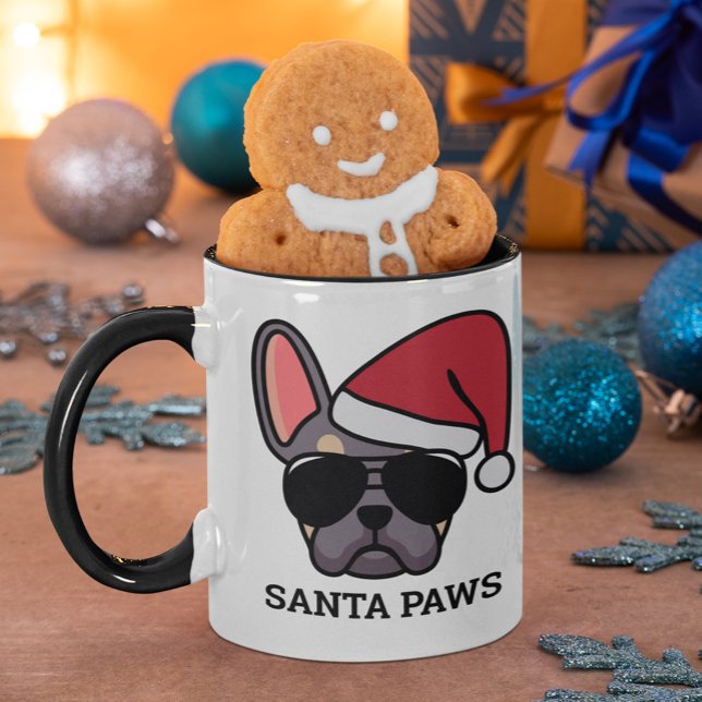 Caneca Natal Lilac Tan French Bulldog Mug (Criador carregado)