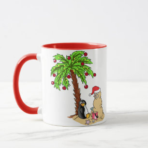 Caneca Natal na praia
