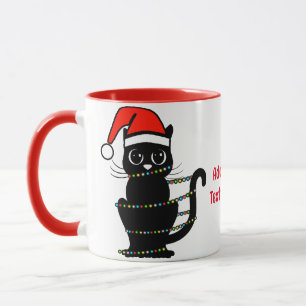 Caneca Natal Negro Engraçado Natal Claro Papai Noel Verme