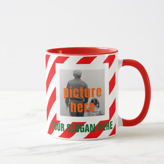 CANECA NATAL PERSONALIZADO BRANCO VERMELHO PERSONALIZADO (Direita)