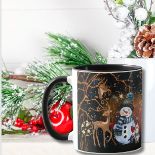 Caneca Natal Personalizado para Amigos de Neve e Vestidos