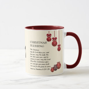 Caneca Natal QUE O SENHOR TE ABENÇOE O Monograma