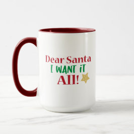 Caneca Natal, Quero Tudo, Natal Engraçado