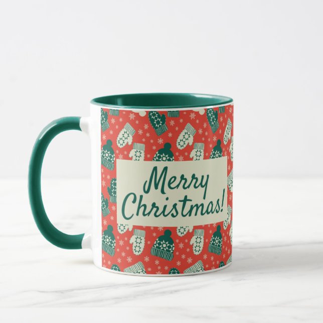 Caneca Natal - Red - Mug Hats & Mittens Holiday (Esquerda)