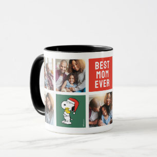 Caneca Natal Snoopy & Woodstock Melhor Mãe - Colagem