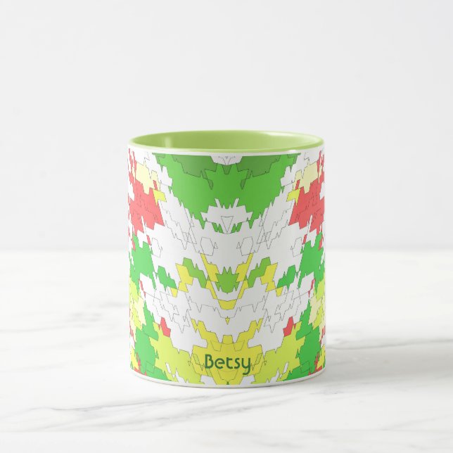 Caneca NATAL Verde Branco Amarelo Branco (Centro)