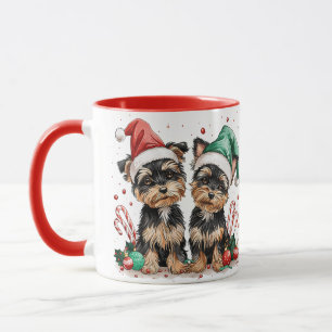 Caneca Natal Yorkshire Terrier Dogs