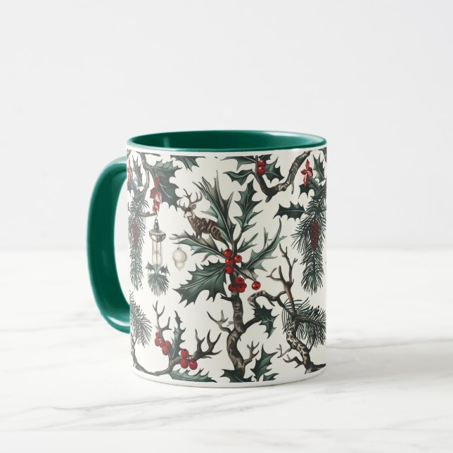 Caneca Natal/Yule Mugs | Gótico, Pagan, Feriado Nórdico (Frente Esquerda)