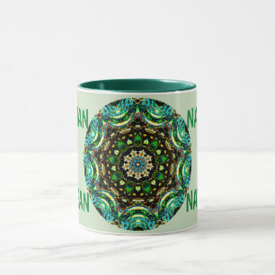 Caneca NATHAN ~ Personalizado Paua Shell Fractal ~