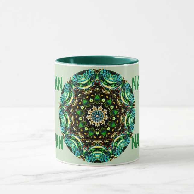 Caneca NATHAN ~ Personalizado Paua Shell Fractal ~ (Centro)