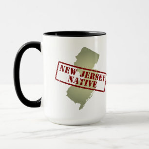 Caneca Nativo de New-jersey carimbado no mapa