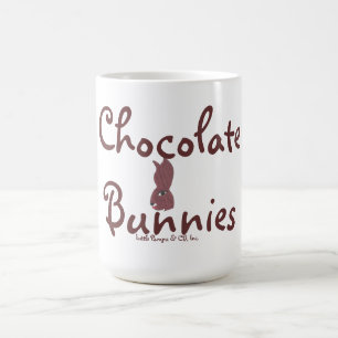 Caneca natural dos coelhos do chocolate do vintage