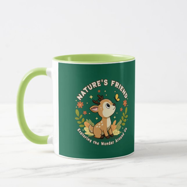 Caneca Nature's Friend Cute Fawn Woodland Animal (Esquerda)