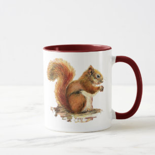 Caneca Natureza Animal do Esquilo Vermelho Cujo Cachorro 