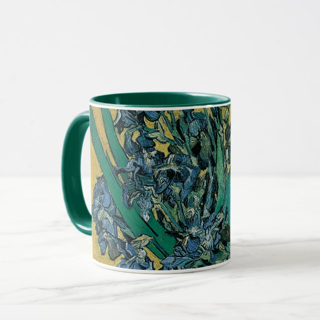 Caneca Natureza-morta com Íris em um Vaso por Vincent van (Frente Esquerda)