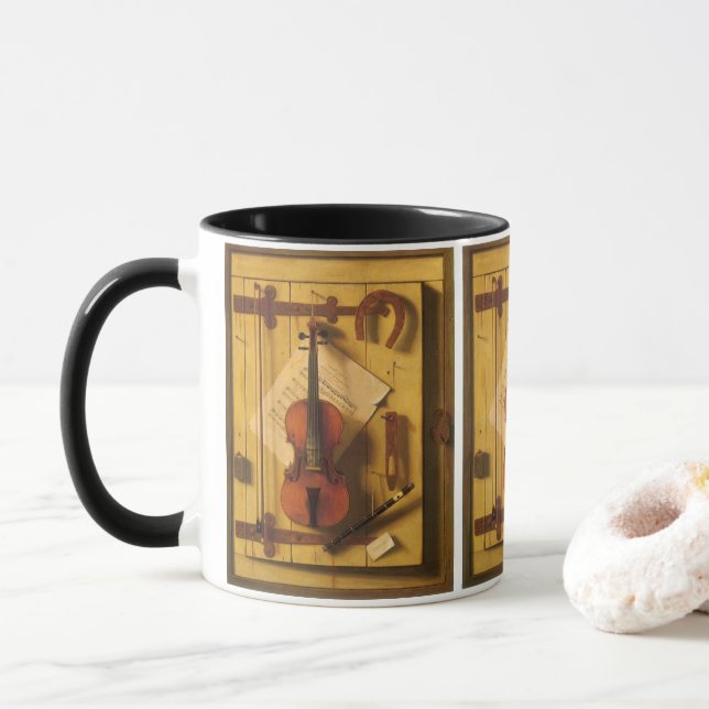 Caneca Natureza-morta com violino e partitura de William  (Com Donut)