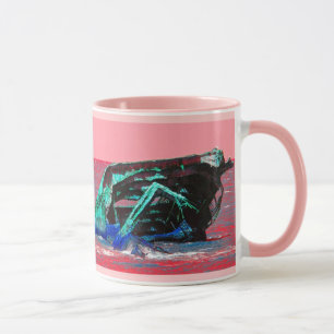 Caneca Naufrágio Abstrato cor-de-rosa