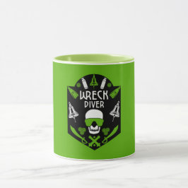 Caneca naufrágios de mergulho no mar